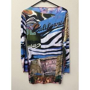 Multicolor Graphic Print Dress